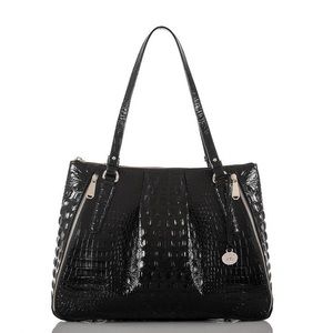 Brahmin Black Adina Tote Handbag -very good condition